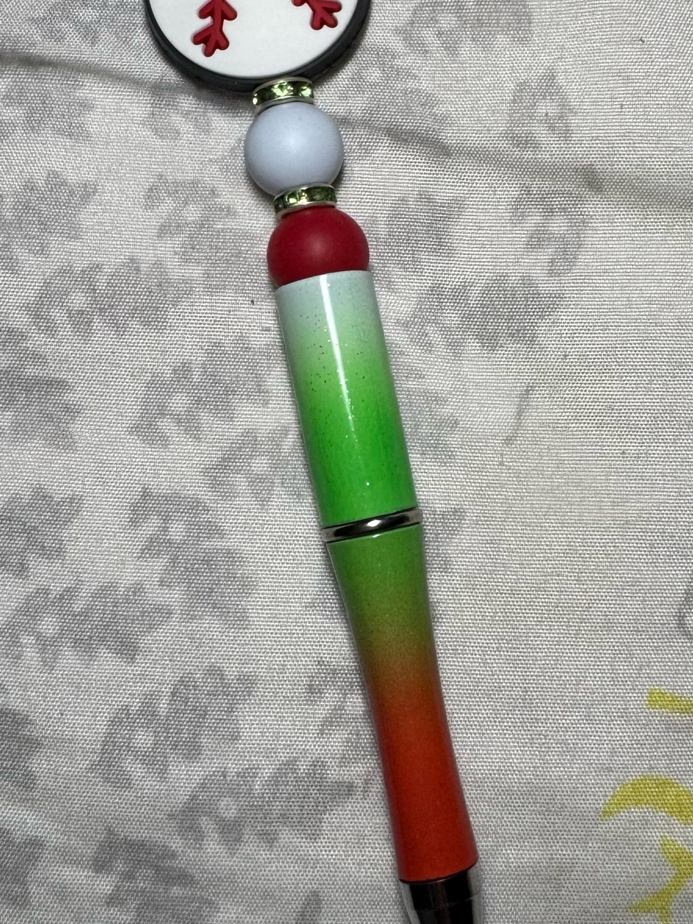 Handcrafted Gradient Green-Red Ballpoint Pen - Unbranded